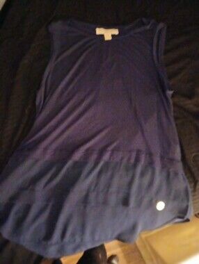 Michael Kors Navy Blue Scoop Neck Tank Top